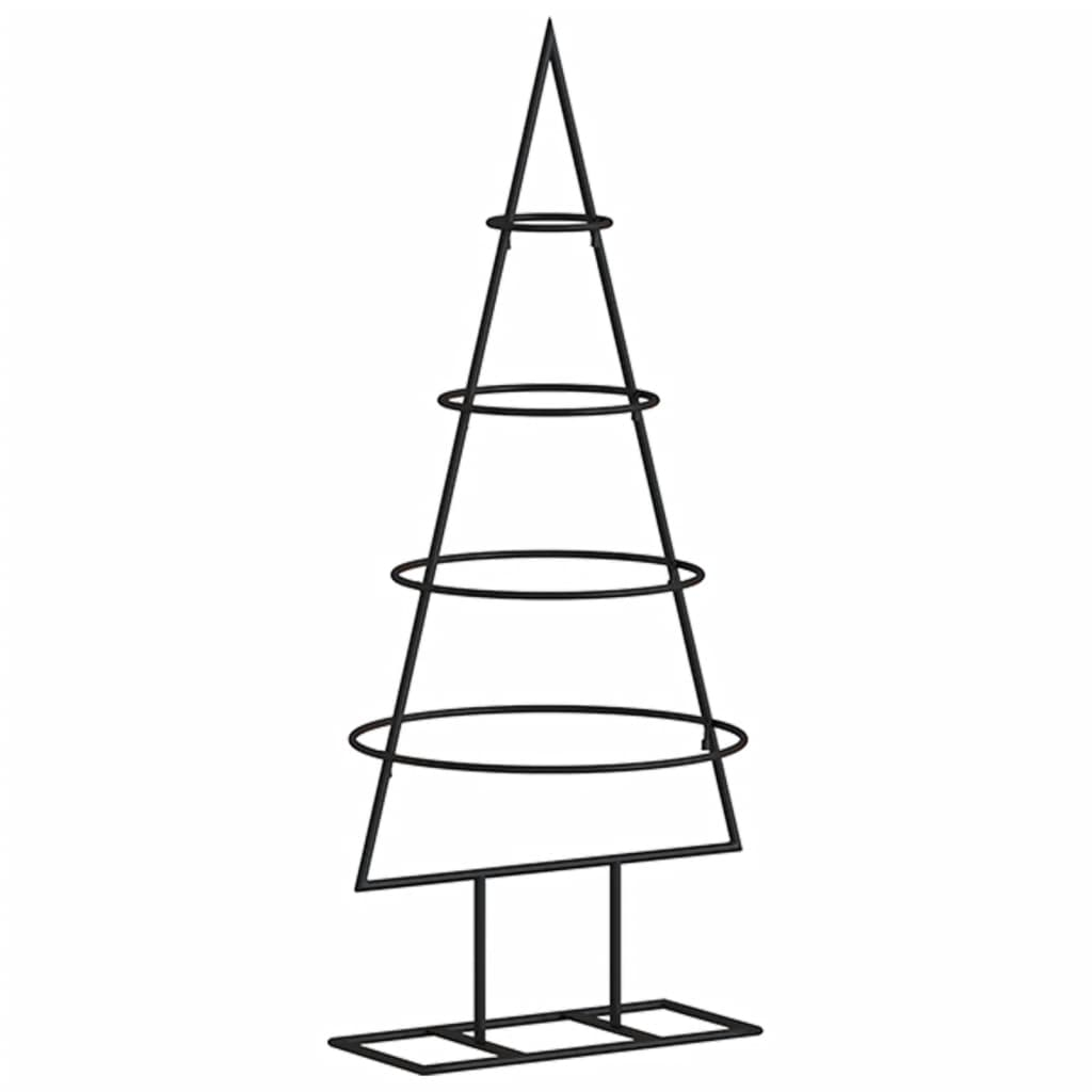 vidaXL Metal Christmas Tree for Decoration Black 23.6"