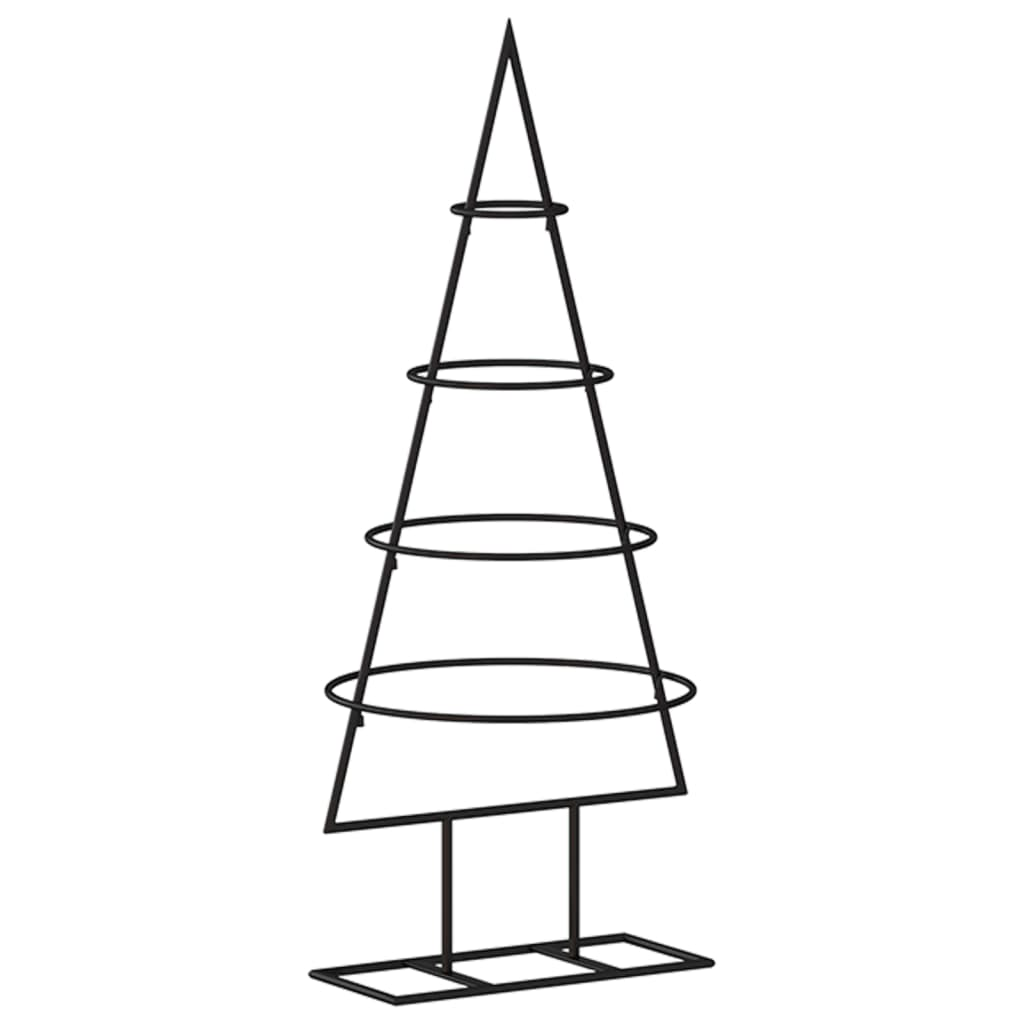 vidaXL Metal Christmas Tree for Decoration Black 23.6"