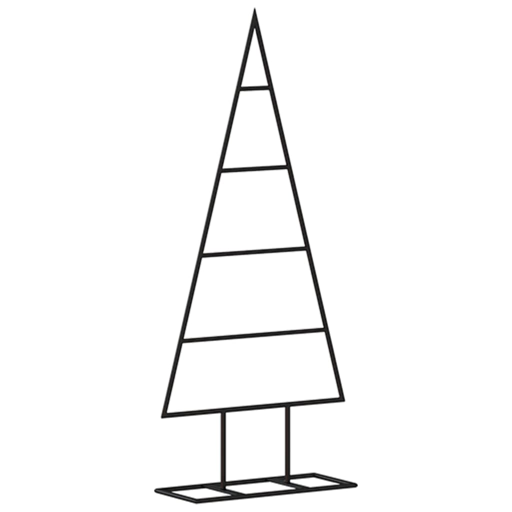 vidaXL Metal Christmas Tree for Decoration Black 23.6"