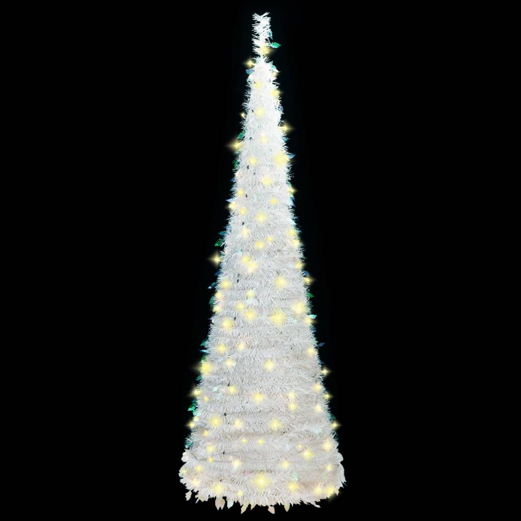 Artificial Christmas Tree Pop-up 50 LEDs White 47.2"