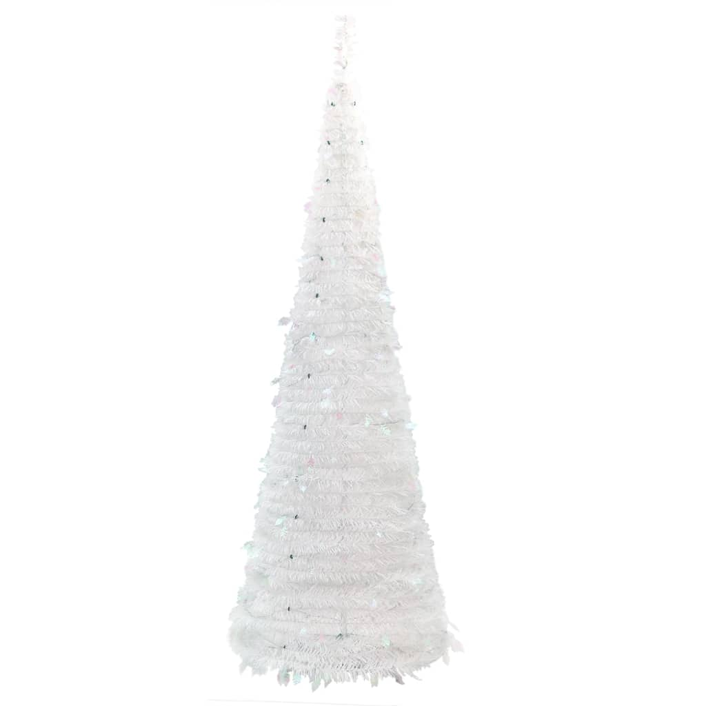 Artificial Christmas Tree Pop-up 50 LEDs White 47.2"