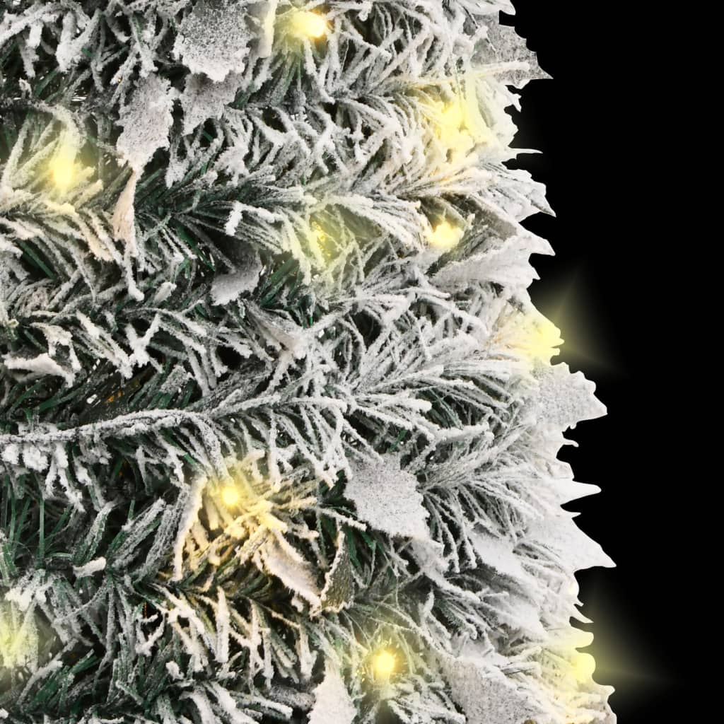 Artificial Christmas Tree Pop-up Flocked Snow 100 LEDs 59.1"