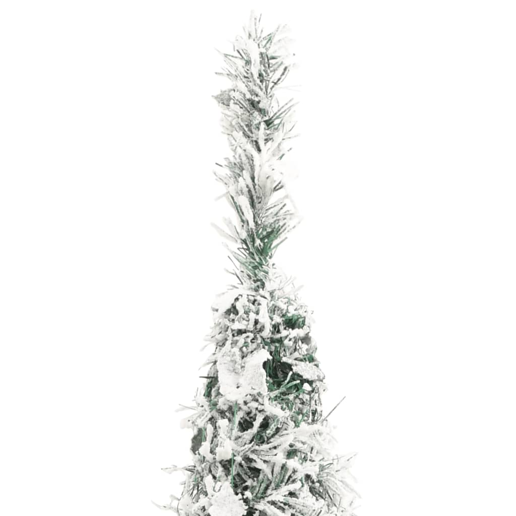 Artificial Christmas Tree Pop-up Flocked Snow 100 LEDs 59.1"