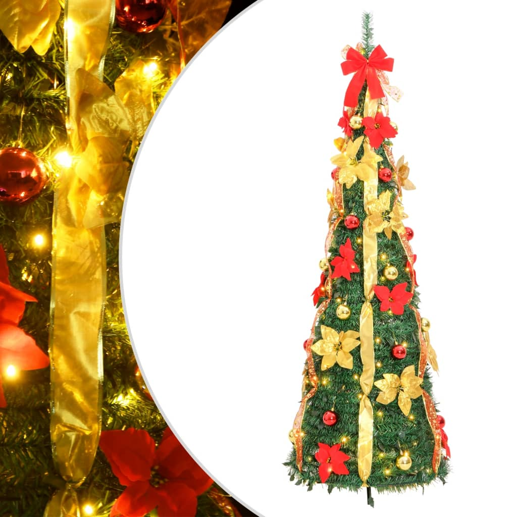 Artificial Christmas Tree Pop-up 50 LEDs Green 47.2"