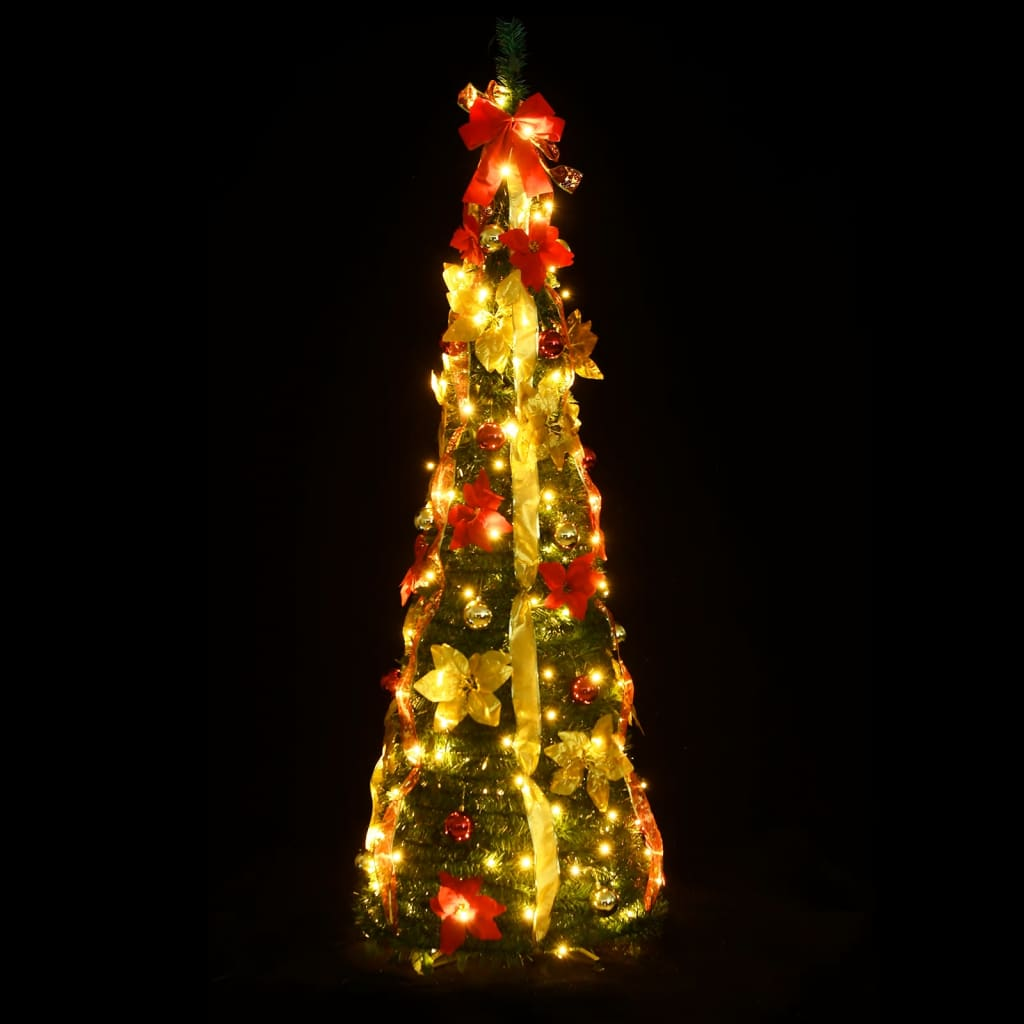 Artificial Christmas Tree Pop-up 50 LEDs Green 47.2"