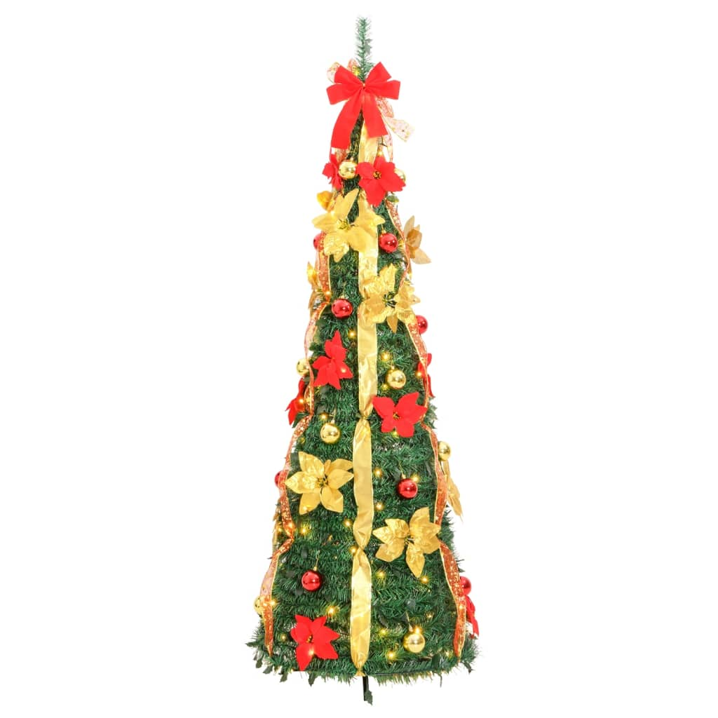 Artificial Christmas Tree Pop-up 50 LEDs Green 47.2"