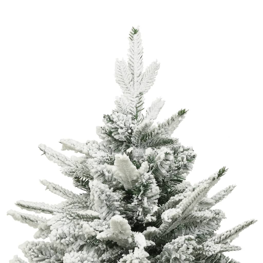 Artificial Christmas Tree with Flocked Snow Green 94.5" PVC&PE