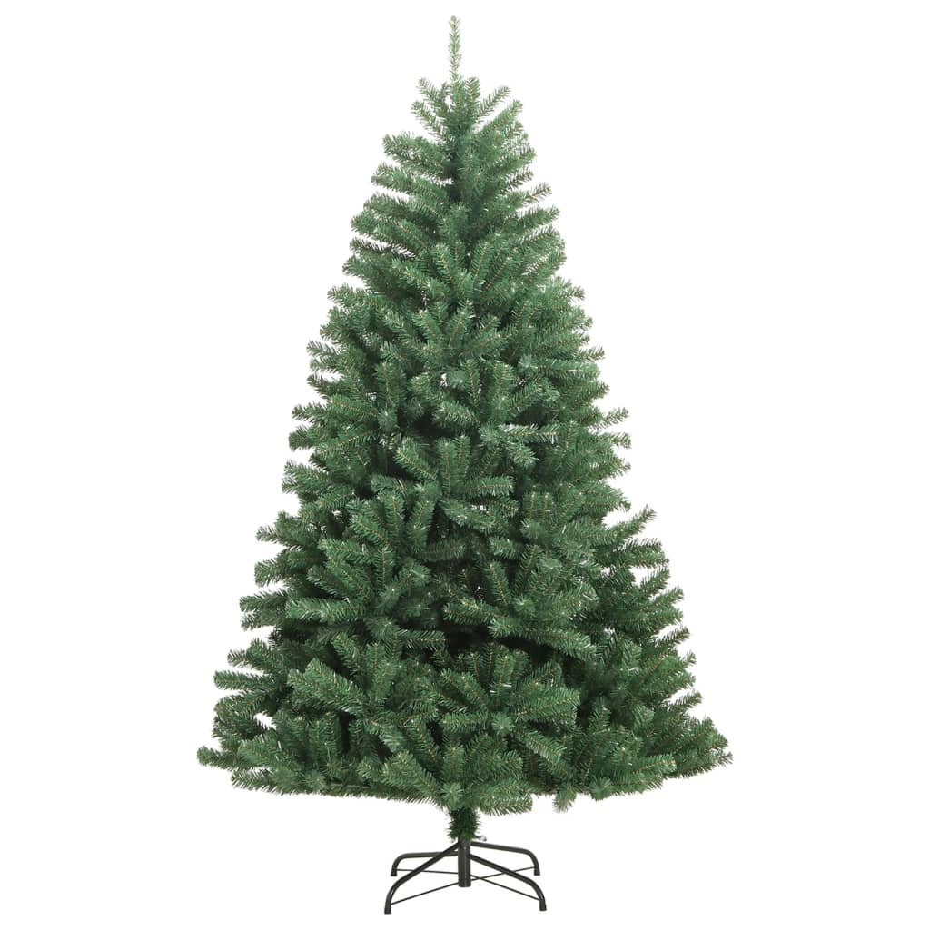 vidaXL Artificial Hinged Christmas Tree with Stand Green 59.1"