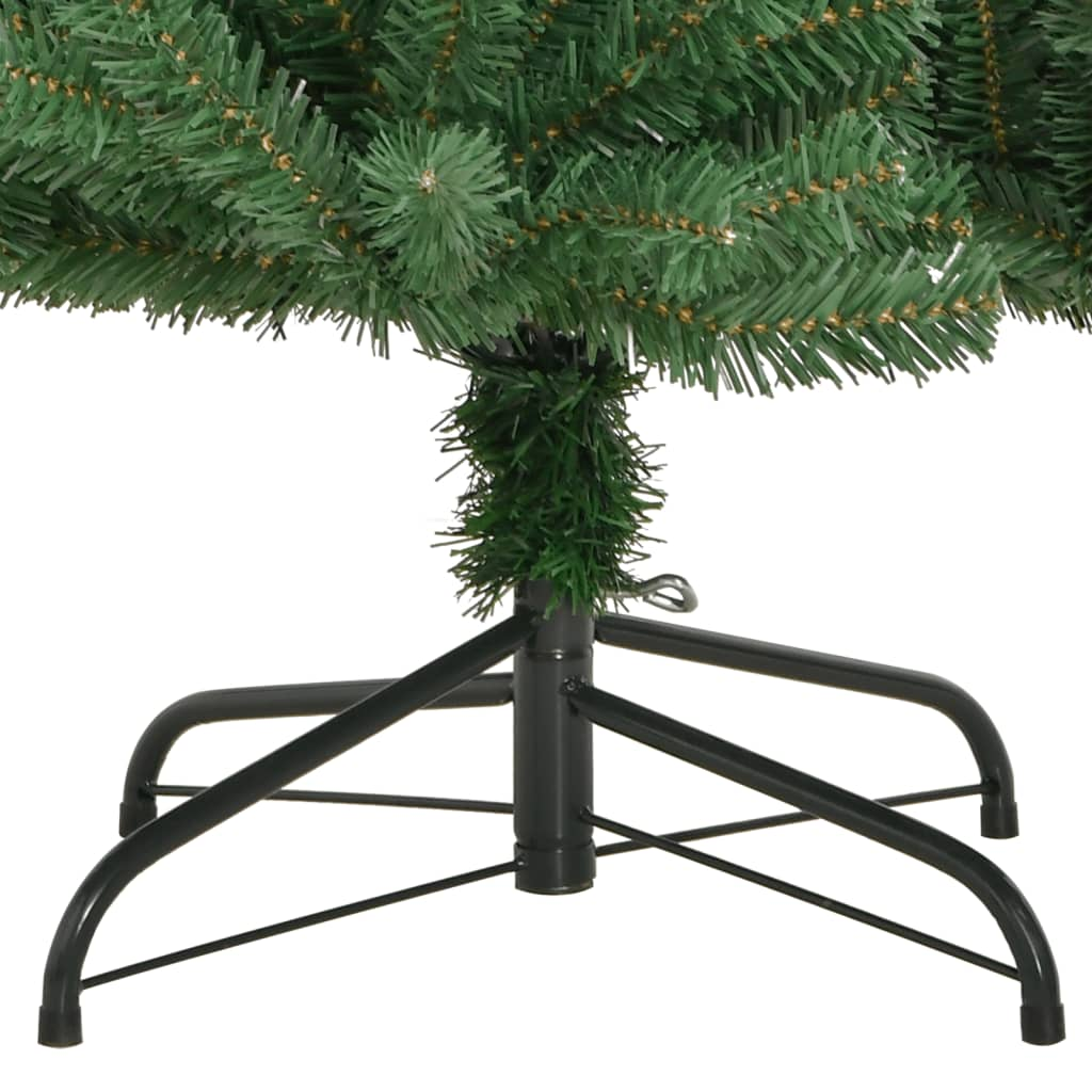 vidaXL Artificial Hinged Christmas Tree with Stand Green 59.1"