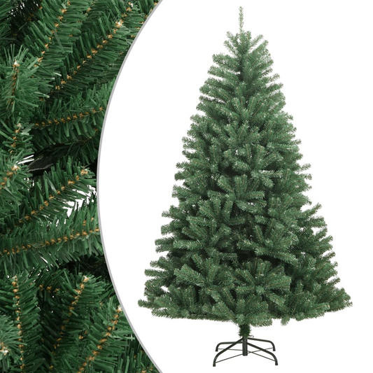 vidaXL Artificial Hinged Christmas Tree with Stand Green 47.2"