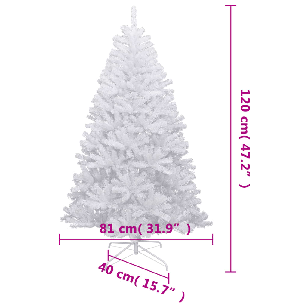 Artificial Hinged Christmas Tree with Flocked Snow 47.2"