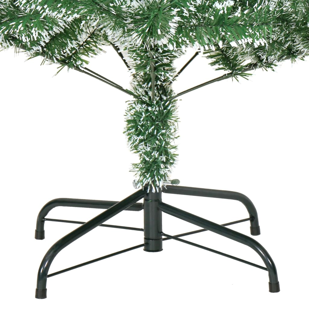 vidaXL Artificial Christmas Tree with Flocked Snow Green 82.7"