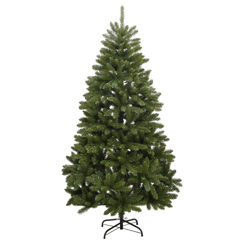 vidaXL Artificial Hinged Christmas Tree with Stand Green 94.5"