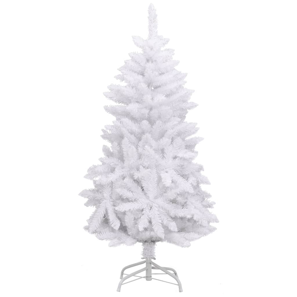 Artificial Hinged Christmas Tree with Stand White 59.1"