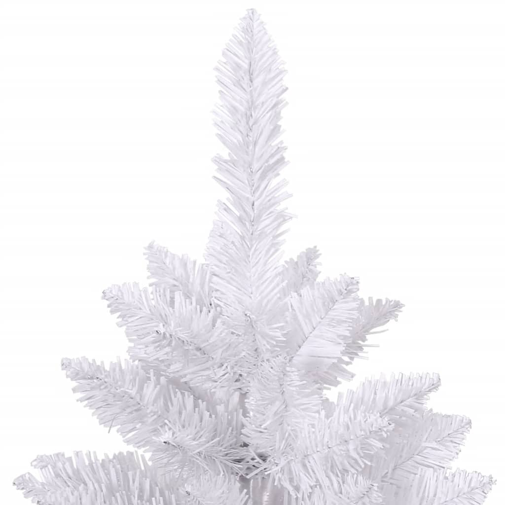 Artificial Hinged Christmas Tree with Stand White 82.7"