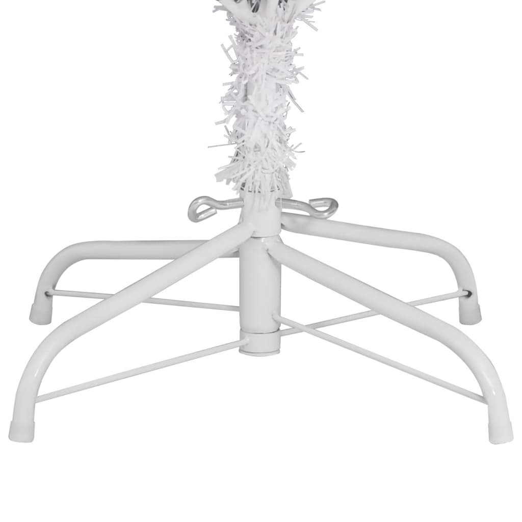 Artificial Hinged Christmas Tree with Stand White 82.7"