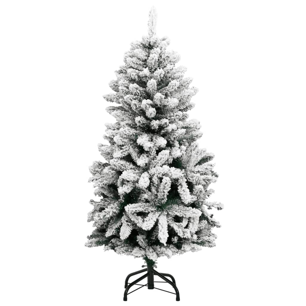 Artificial Hinged Christmas Tree with Flocked Snow 59.1"