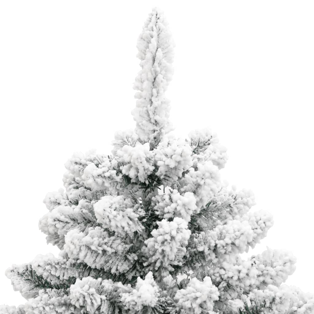 Artificial Hinged Christmas Tree with Flocked Snow 59.1"