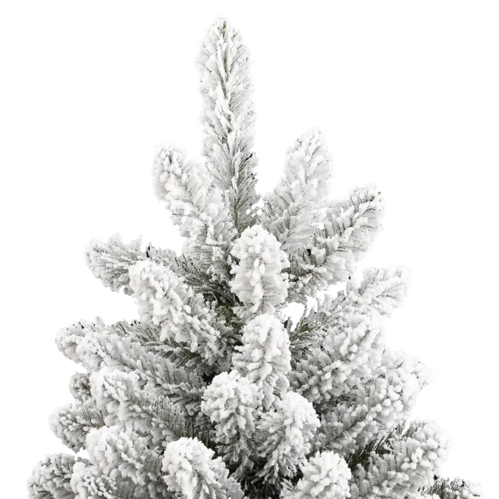 Artificial Hinged Christmas Tree with Flocked Snow 94.5"