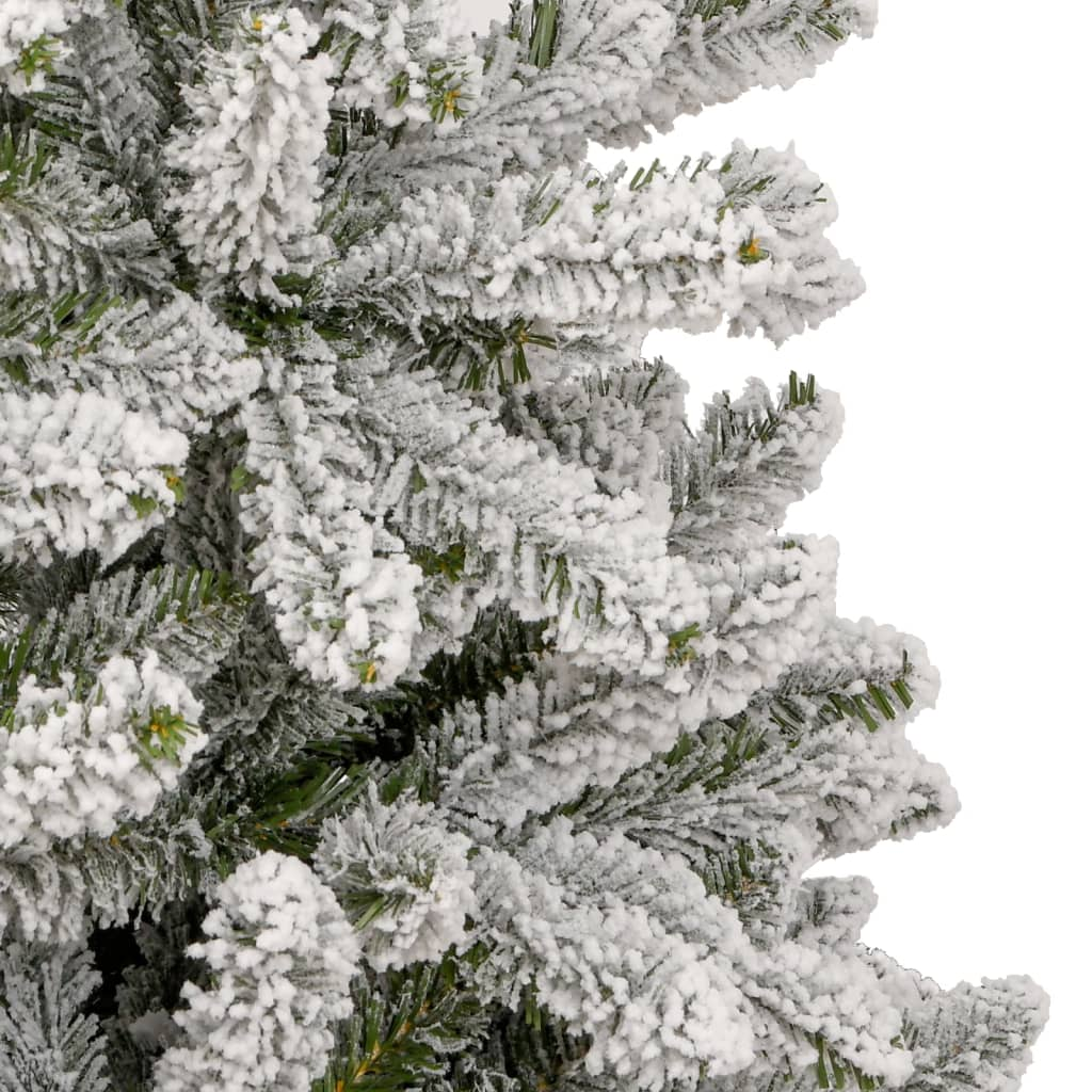 Artificial Hinged Christmas Tree with Flocked Snow 94.5"