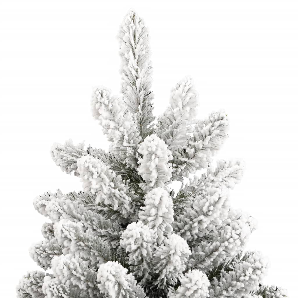 Artificial Hinged Christmas Tree with Flocked Snow 70.9"