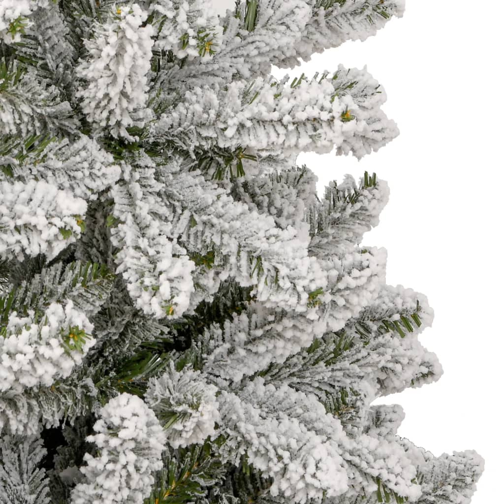 Artificial Hinged Christmas Tree with Flocked Snow 70.9"