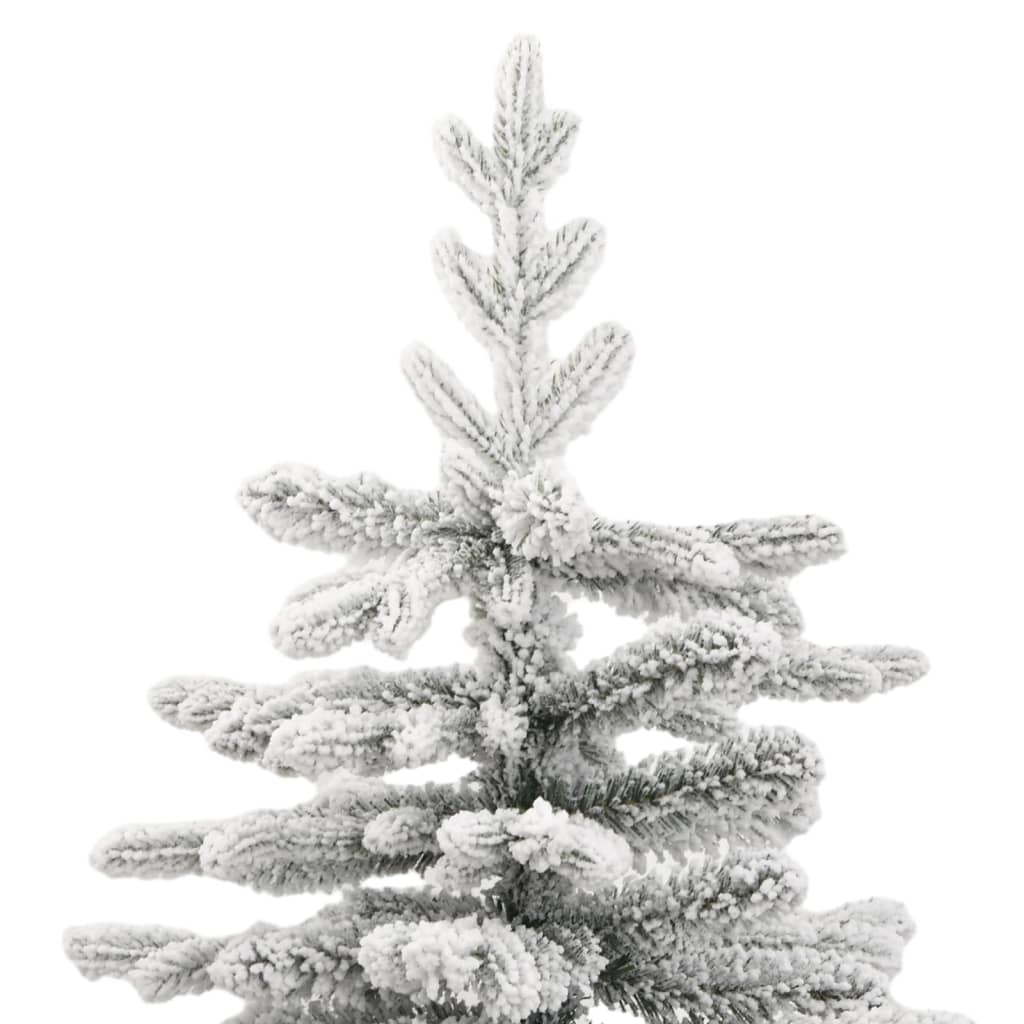 Artificial Hinged Christmas Tree with Flocked Snow 82.7"