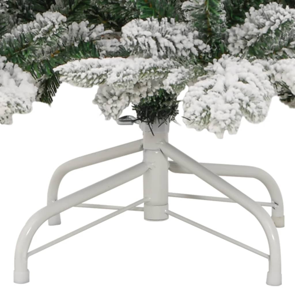 Artificial Hinged Christmas Tree with Flocked Snow 82.7"