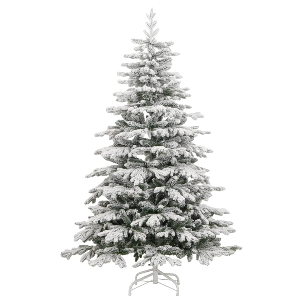 Artificial Hinged Christmas Tree with Flocked Snow 70.9"