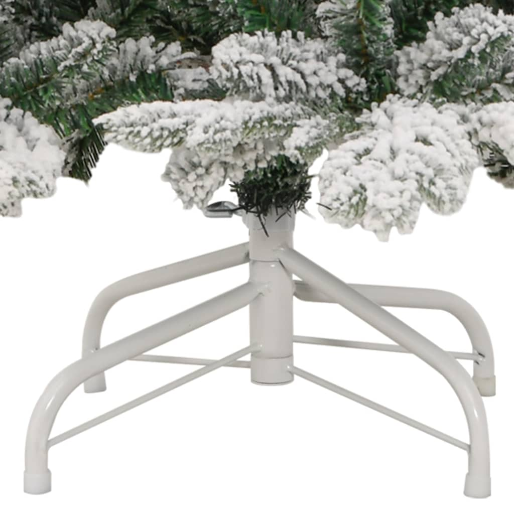 Artificial Hinged Christmas Tree with Flocked Snow 70.9"