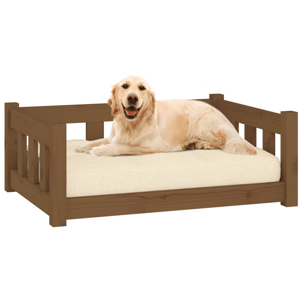 Dog Bed Honey Brown 29.7"x21.9"x11" Solid Wood Pine