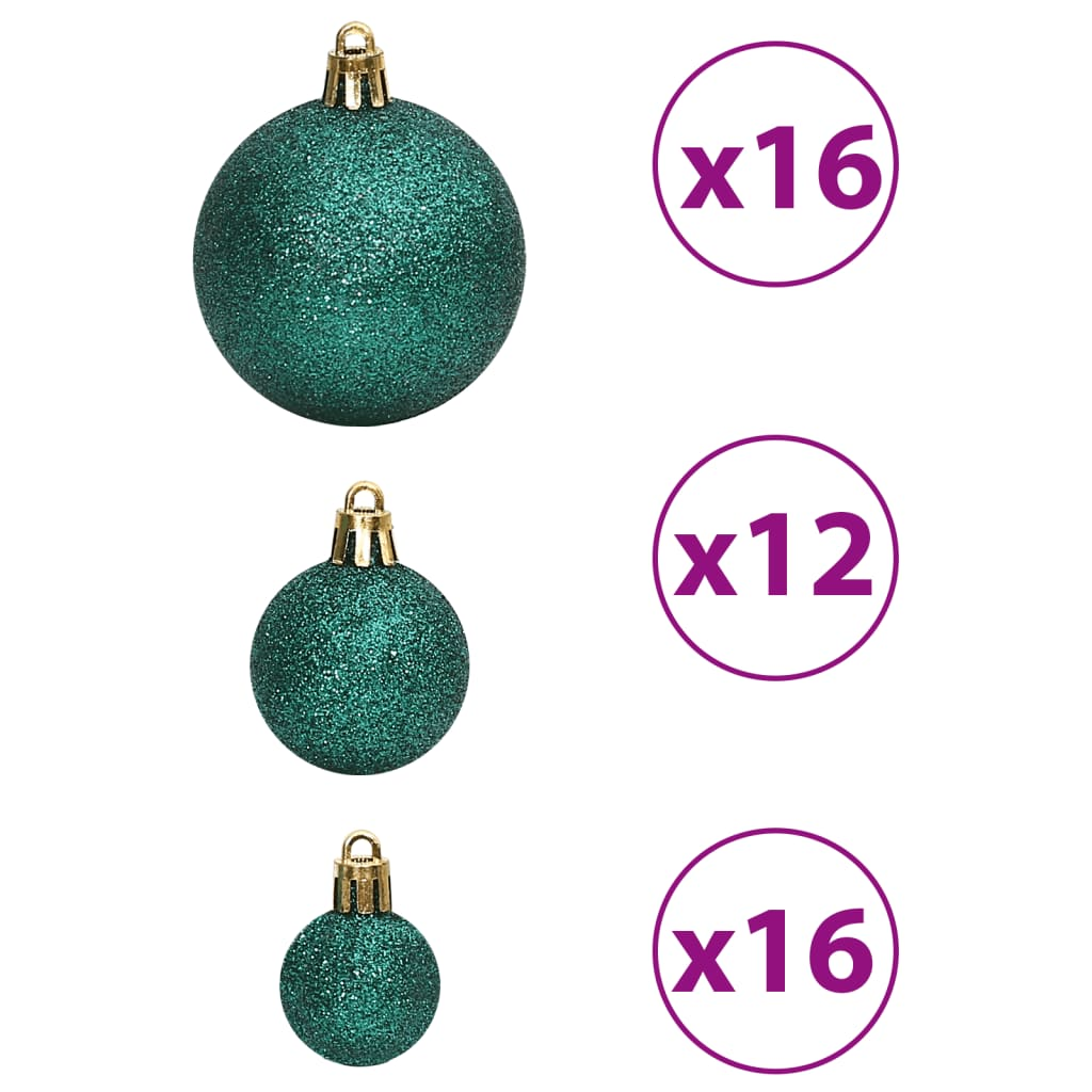 Christmas Baubles 100 pcs Green 1.2" / 1.6" / 2.4"