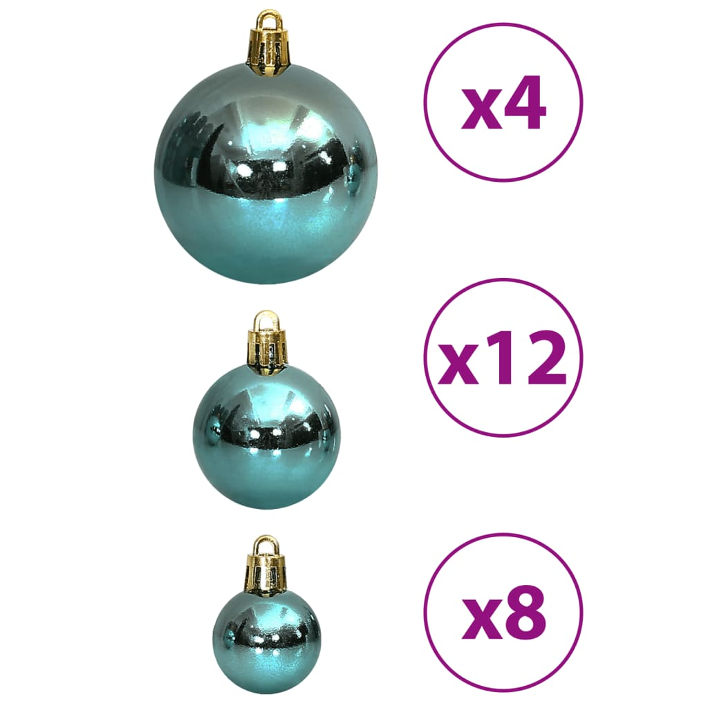 Christmas Baubles 100 pcs Green 1.2" / 1.6" / 2.4"