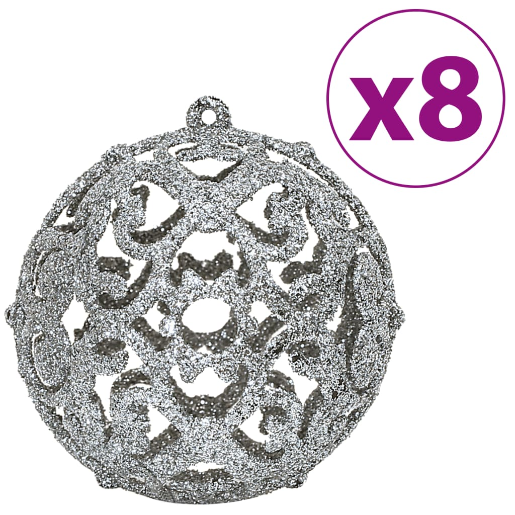 vidaXL Christmas Baubles 100 pcs Gray 1.2" / 1.6" / 2.4"