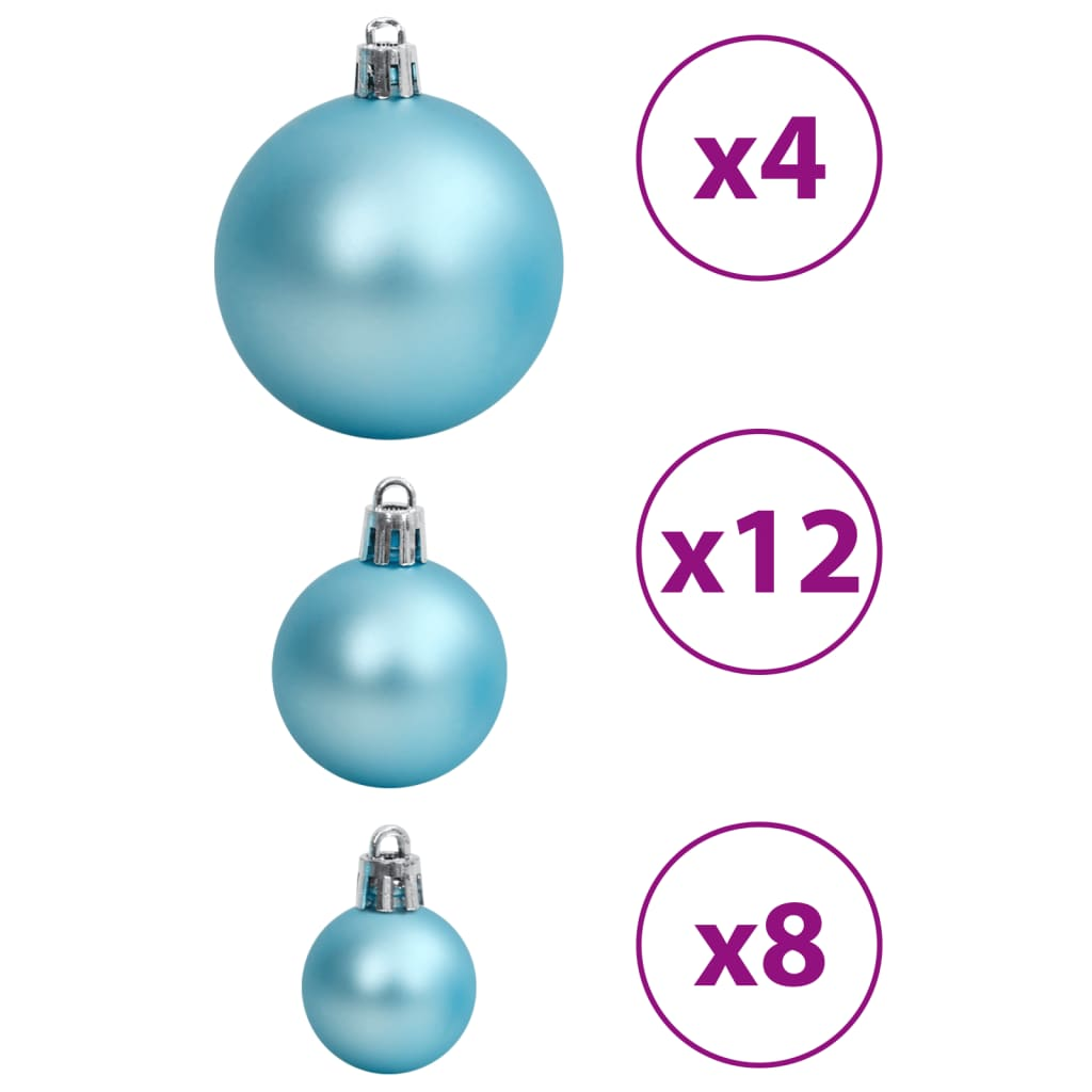 vidaXL Christmas Baubles 100 pcs Turquoise 1.2" / 1.6" / 2.4"