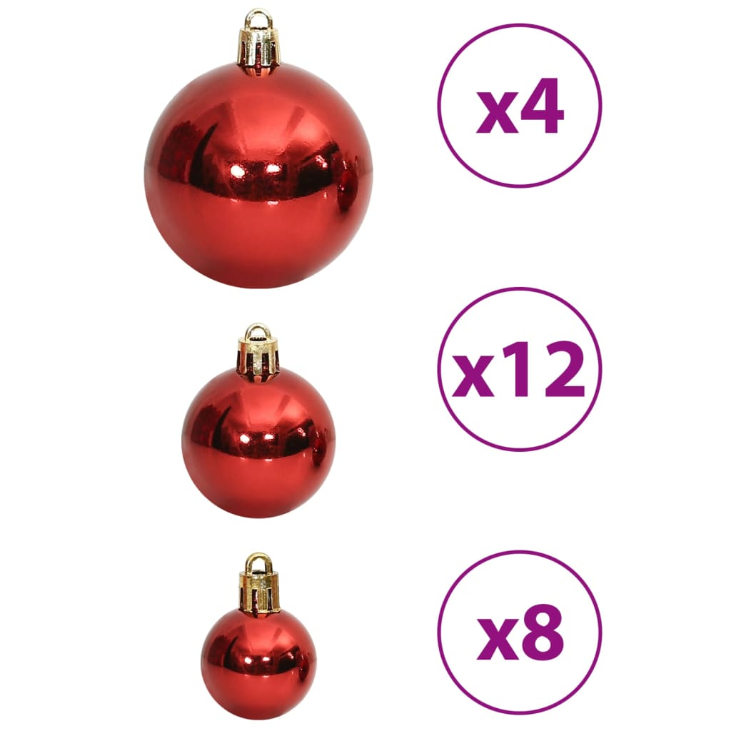 Christmas Baubles 100 pcs Wine Red 1.2" / 1.6" / 2.4"