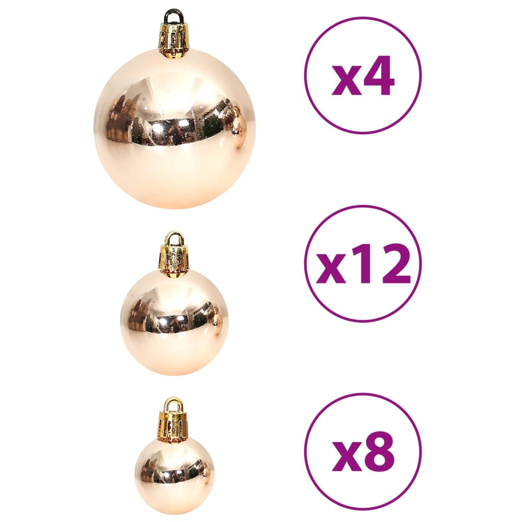 Christmas Baubles 100 pcs Champagne and Brown 1.2" / 1.6" / 2.4"