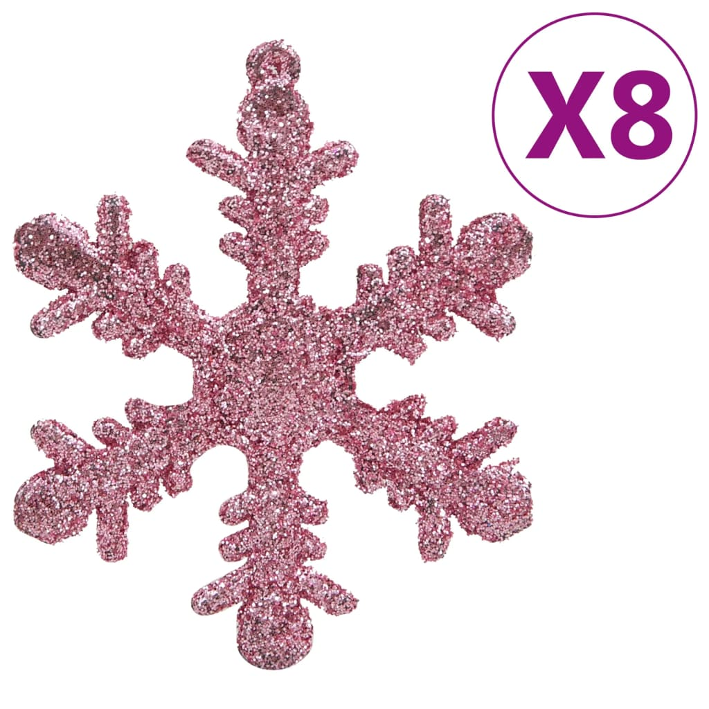 vidaXL 111 Piece Christmas Bauble Set Pink Polystyrene