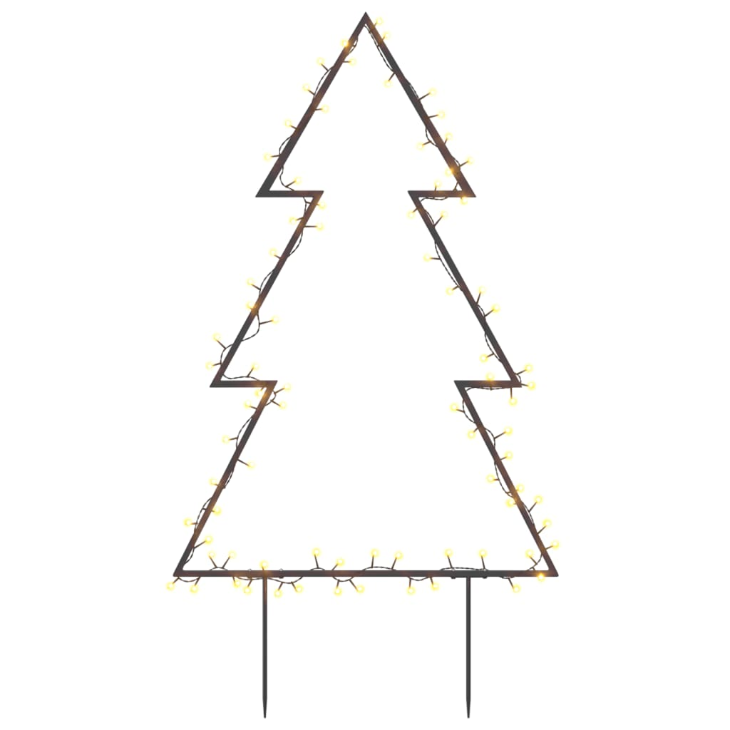 Christmas Light Decoration with Spikes Tree 80 LEDs 23.6"