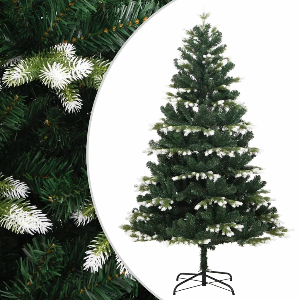 Artificial Hinged Christmas Tree with Flocked Snow 47.2"