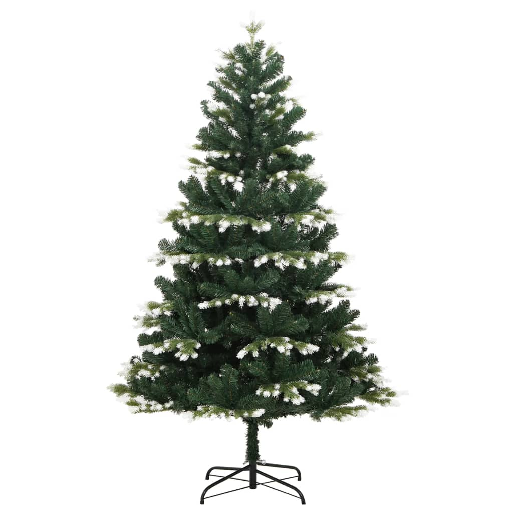 Artificial Hinged Christmas Tree with Flocked Snow 47.2"