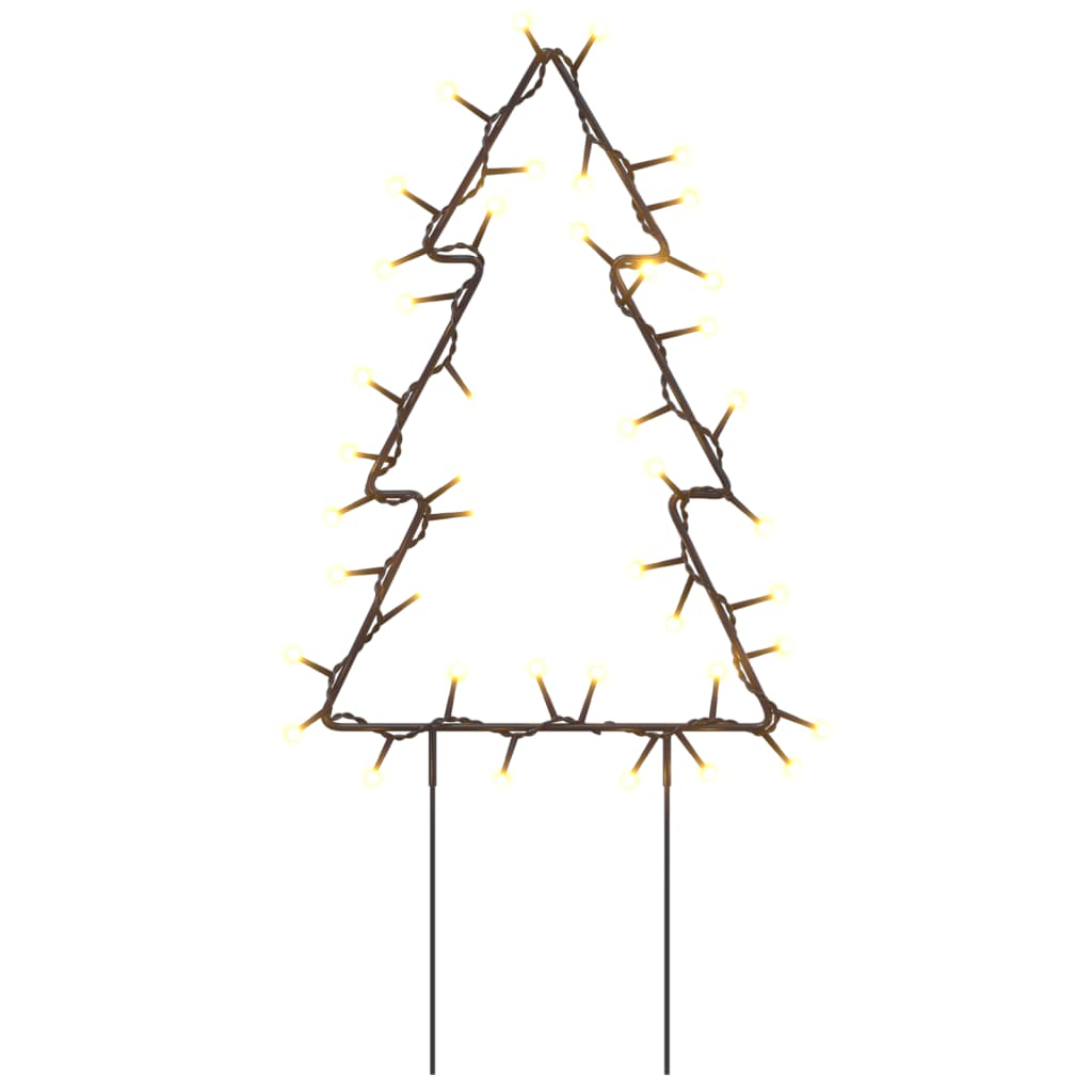 Christmas Light Decorations with Spikes 3 pcs Tree 50 LEDs 11.8"