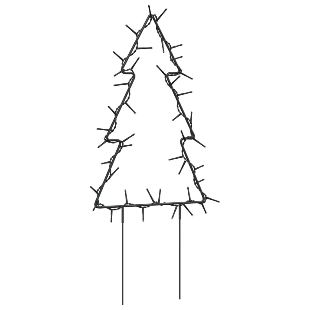 Christmas Light Decorations with Spikes 3 pcs Tree 50 LEDs 11.8"