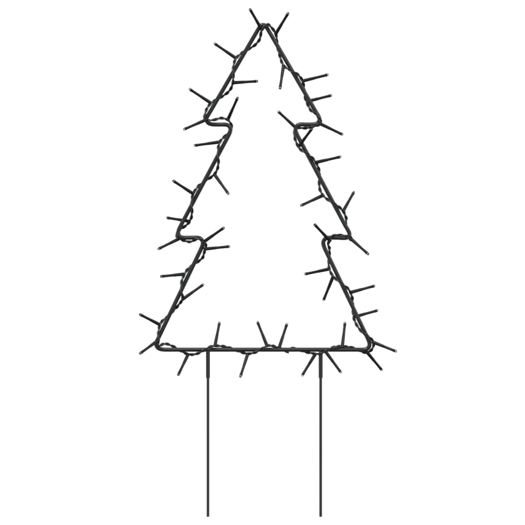 Christmas Light Decorations with Spikes 3 pcs Tree 50 LEDs 11.8"