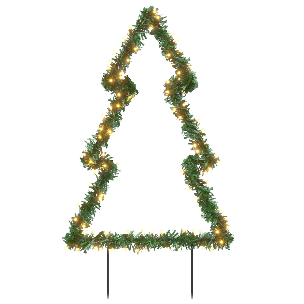 Christmas Light Decoration with Ground Spikes Tree 115 LEDs 35.4"