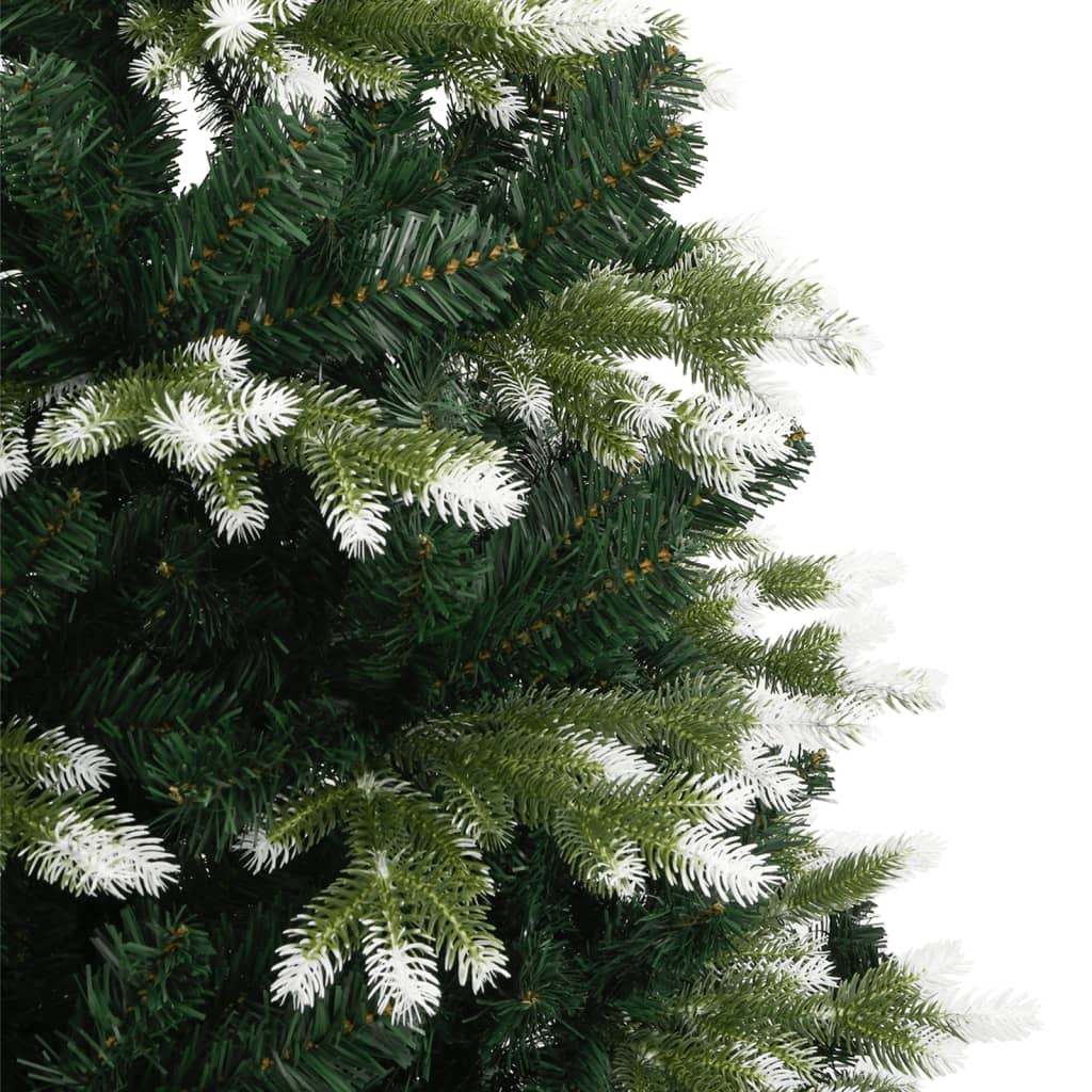 vidaXL Artificial Hinged Christmas Tree with Flocked Snow 70.9"