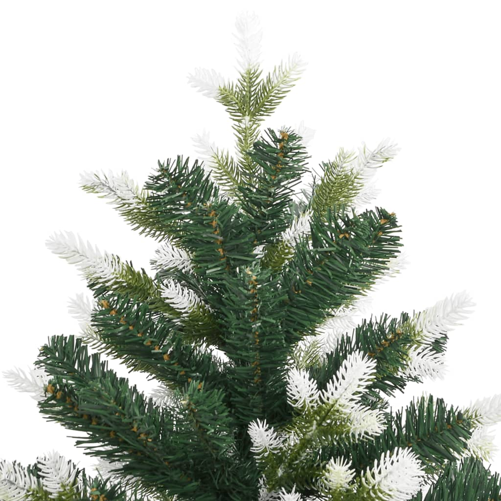 vidaXL Artificial Hinged Christmas Tree with Flocked Snow 70.9"