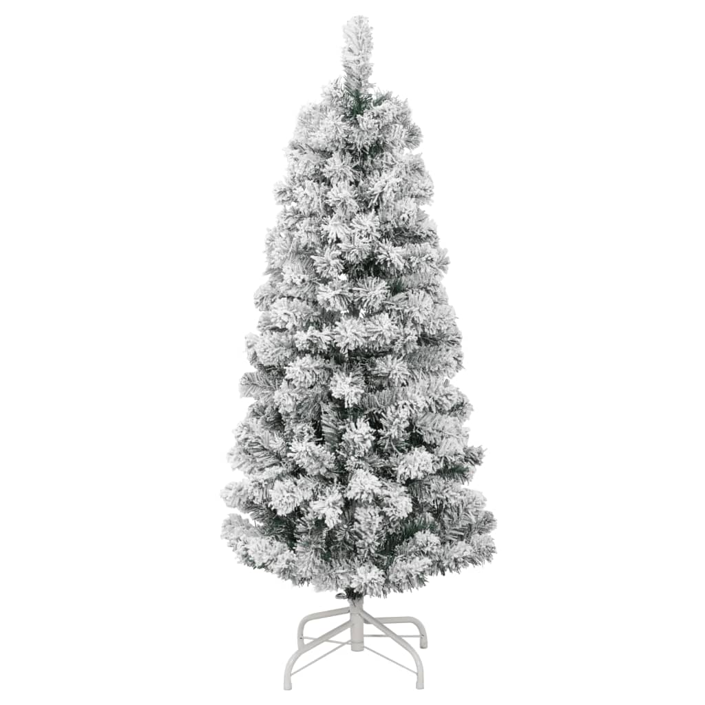 Artificial Hinged Christmas Tree with Flocked Snow 47.2"