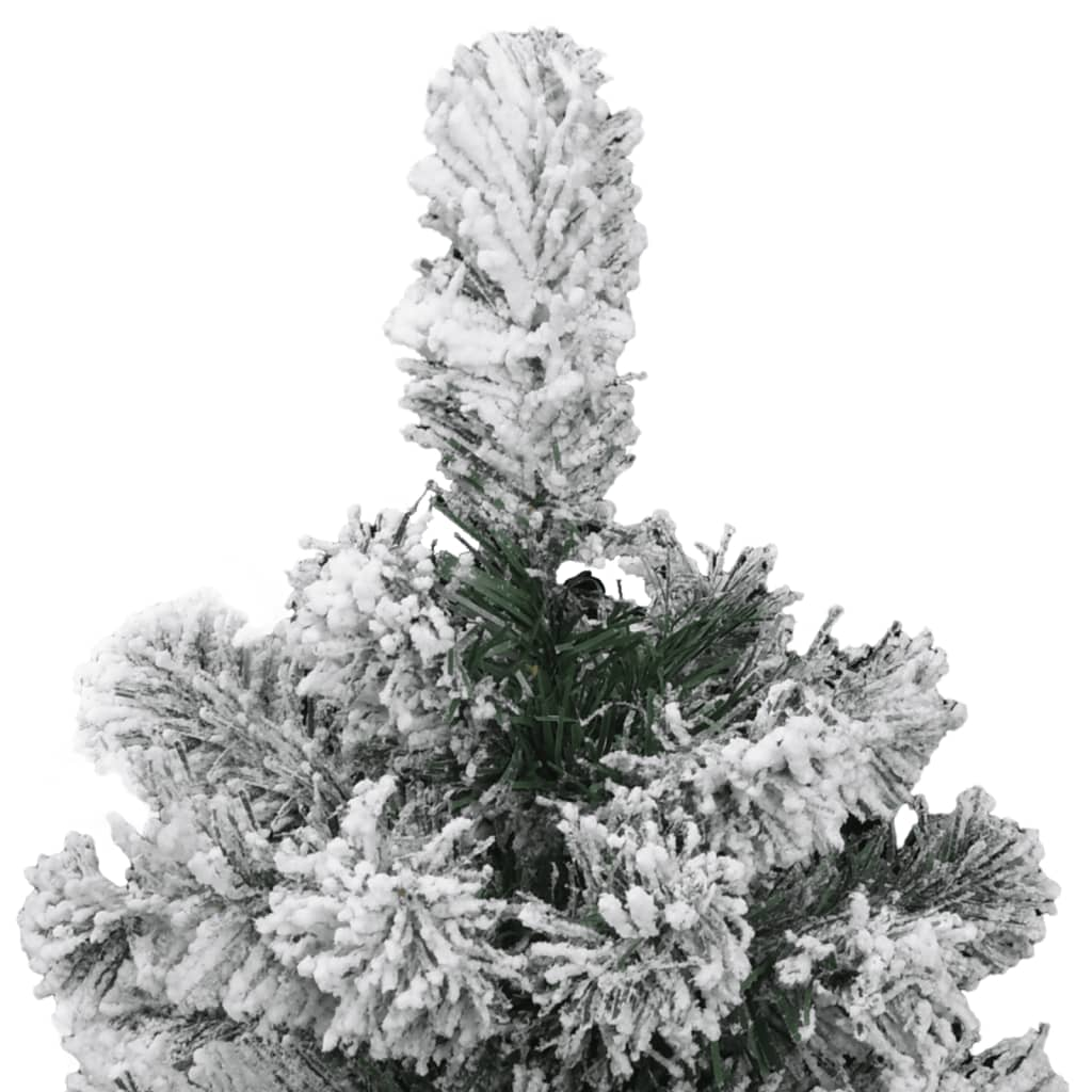 Artificial Hinged Christmas Tree with Flocked Snow 59.1"