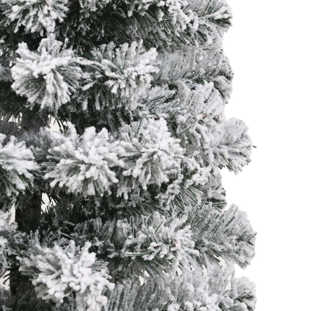 Artificial Hinged Christmas Tree with Flocked Snow 59.1"